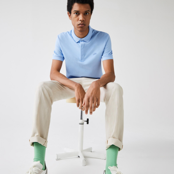 Ao Lacoste Paris Cotton Pique Polo Shirt 'Blue' PH5522-FSL