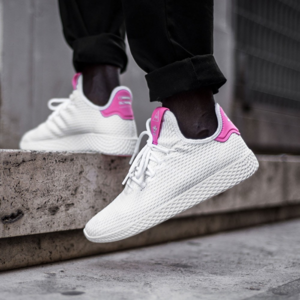 Giày Adidas Tennis Hu Pharrell Semi 'Solar Pink' BY8714 - Ảnh 4