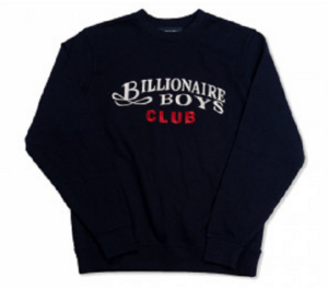 Áo Billionaire Boys Club Embroidered Script Crewneck Navy