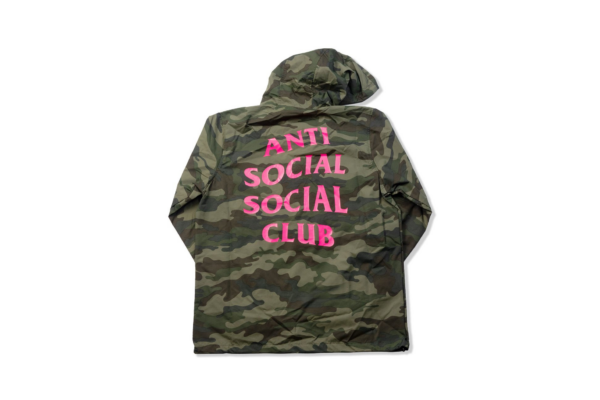 Áo Anti Social Social Club Half Zip Jacket Green Camo - Ảnh 2