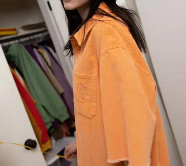 Áo Drew House SS Corduroy Shirt Peach - Ảnh 3