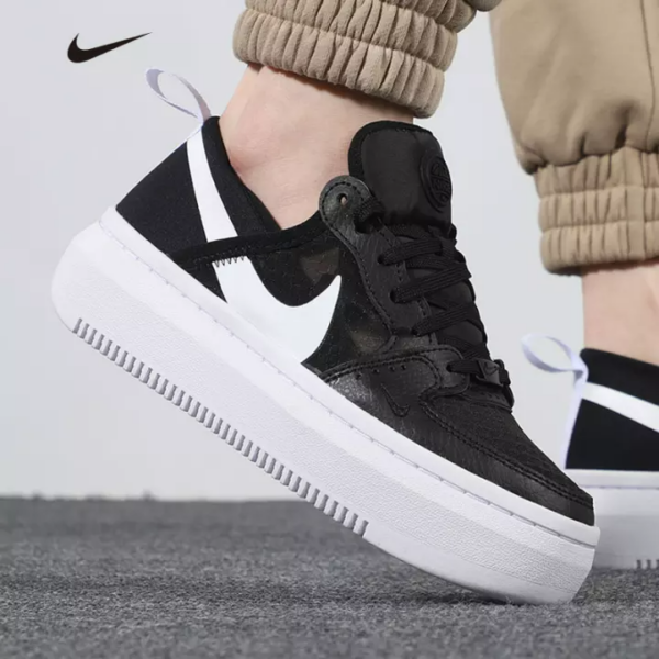 Giày Nike Wmns Court Vision Alta TXT 'Black White' CW6536-001 - Ảnh 2
