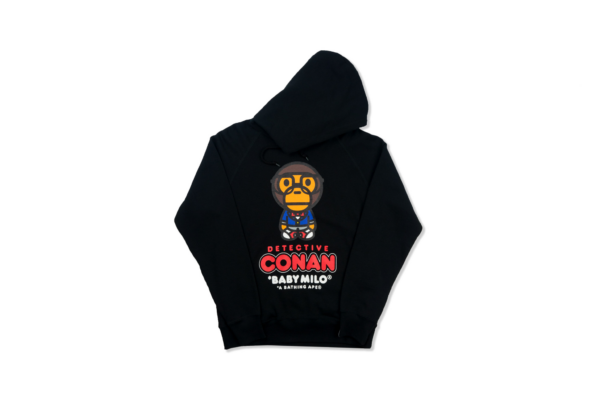 Áo Bape Detective Conan x Baby Milo Hoodie Black BAPE373 - Ảnh 3