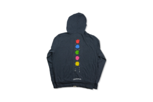 Alternative view of Áo Chrome Hearts Back Colorful Grey Hoodie CH435