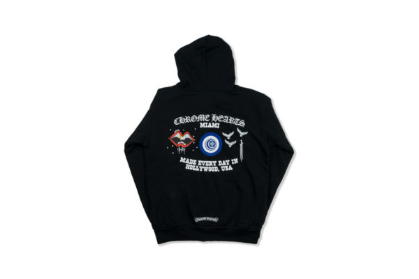 Áo Chrome Hearts Dagger Miami Black Hoodie CH444 - Ảnh 2