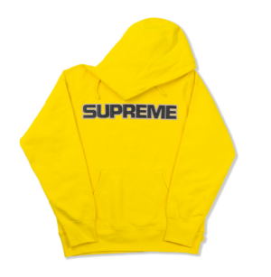 Áo Supreme Leather Letters Yellow Hoodie SUP0476
