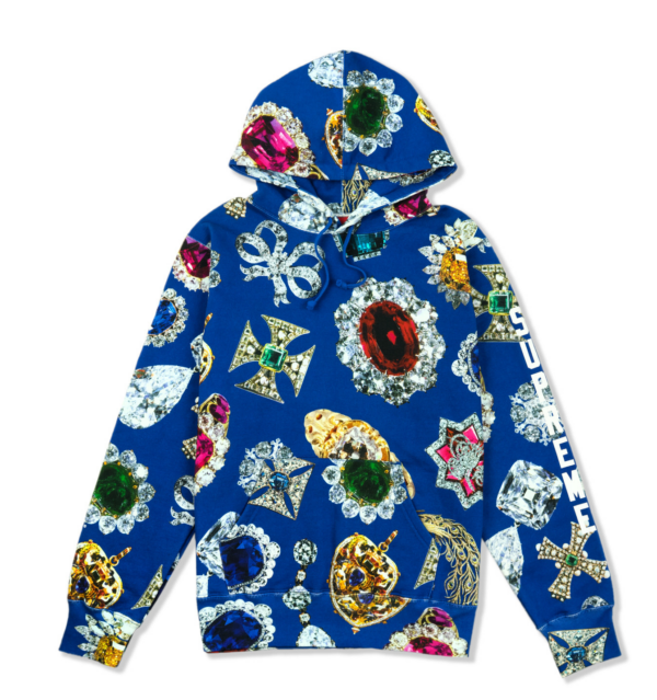 Áo Supreme Jewels Hooded Sweatshirt Royal SP-JHSR - Ảnh 2