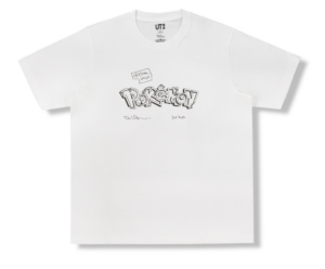 Áo Daniel Arsham x Pokemon x Uniqlo Crystal Logo Tee White DA-XPXUCLWHJ