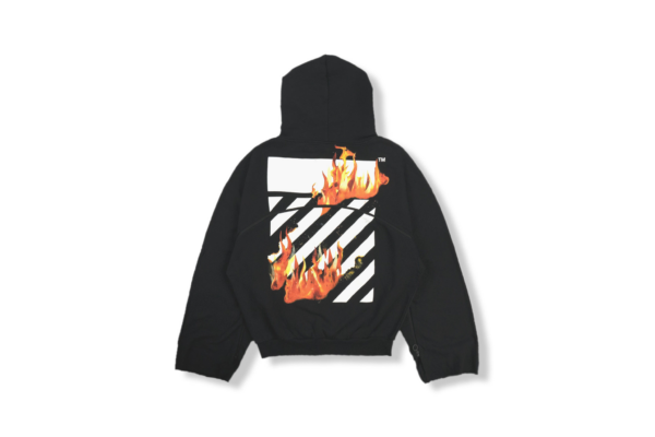 Áo Off White Diag Fire Back Zip Hoodie OW00230 - Ảnh 2