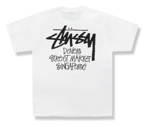Áo Stussy Stock DSM Singapore Tee White - Ảnh 2
