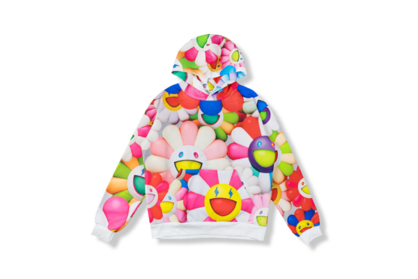 Áo J Balvin x Takashi Murakami All Over Flowers Hoodie Multi JB-XTMAOFMTI - Ảnh 2