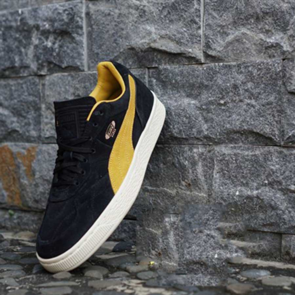 Giày Puma King Suede Black Yellow 366290-02 - Ảnh 4