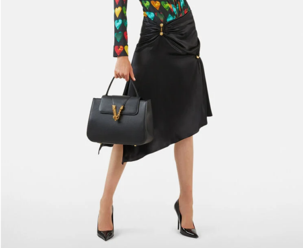 Túi Versace Virtus Top Handle Black DBFH006-D5VIT-K41TP - Ảnh 4