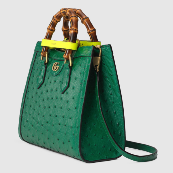 Túi Gucci Diana Small Ostrich Tote Bag 66019-5EY0K-T3177 - Ảnh 2