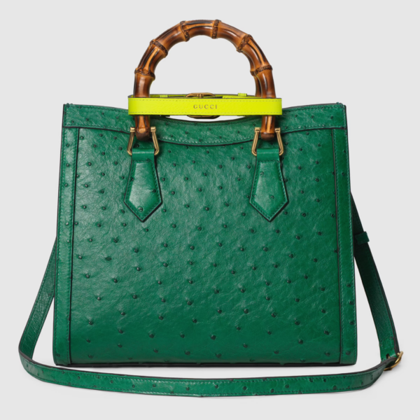 Túi Gucci Diana Small Ostrich Tote Bag 66019-5EY0K-T3177 - Ảnh 3