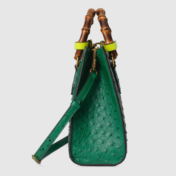 Túi Gucci Diana Small Ostrich Tote Bag 66019-5EY0K-T3177 - Ảnh 4