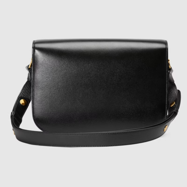 Túi Gucci Horsebit 1955 Shoulder Black Leather 602204-1DB0G-1000 - Ảnh 3
