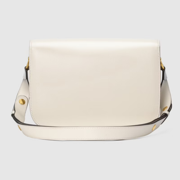 Túi Gucci Horsebit 1955 Shoulder White Leather ‎602204-1DB0G-9022 - Ảnh 3