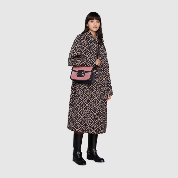 Túi Gucci Horsebit 1955 Small Pink Corduroy ‎602204-2S8AG-6781 - Ảnh 2