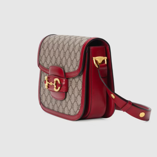 Túi Gucci Horsebit 1955 Shoulder Red GG Supreme ‎602204-92TCG-8561 - Ảnh 4