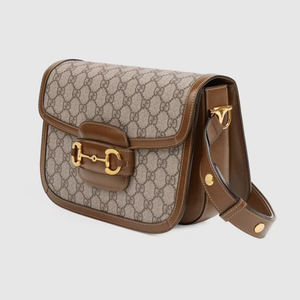 Túi Gucci Horsebit 1955 Shoulder GG Supreme Brown ‎602204-92TCG-8563 - Ảnh 5