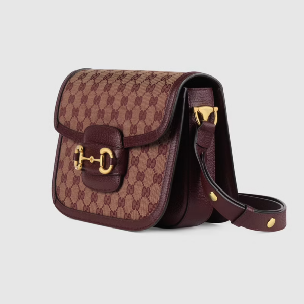 Túi Gucci Horsebit 1955 'Burgundy' Original GG 602204-9Y9NG-9865 - Ảnh 4