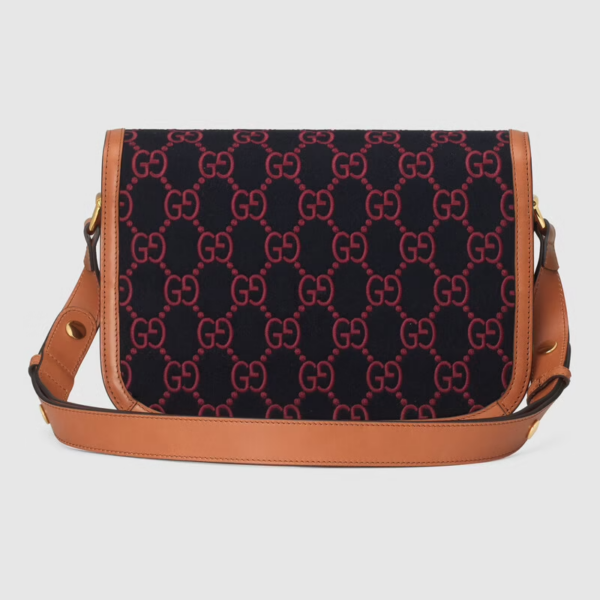 Túi Gucci Horsebit 1955 Small Blue And Red GG Wool Fabric 602204-HS3LG-8703 - Ảnh 3