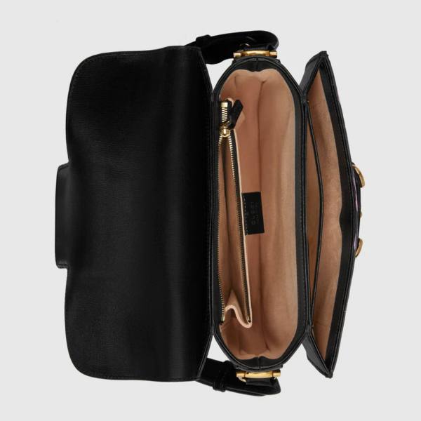 Túi Gucci Horsebit 1955 Shoulder Black Leather 602204-UQKAG-1058 - Ảnh 3