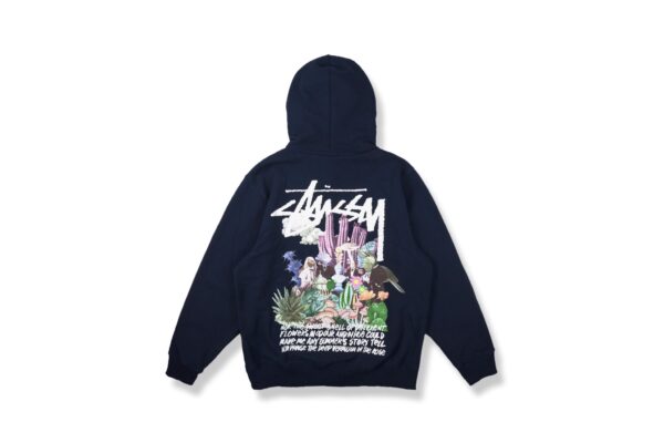 Áo Stussy Spychedelic Hood Navy 32916952645728 - Ảnh 2