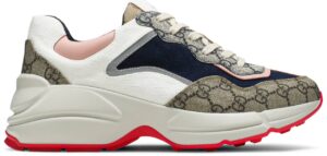 Giày Gucci Wmns GG Rhyton 'Beige White Pink' 620185 99WF0 4371