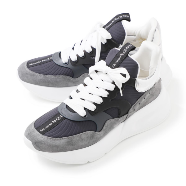 Giày Alexander McQueen Oversized Runner 'Grey Navy' 604281-WHBGP-1232 - Ảnh 2
