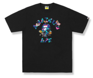 Áo Bape x Kid Cudi 10th Anniversary Space Galaxy Baby Milo Black Tee