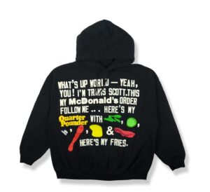 Áo Travis Scott x CPFM 4 CJ Script Hoodie Black TS-XC4CSHBK