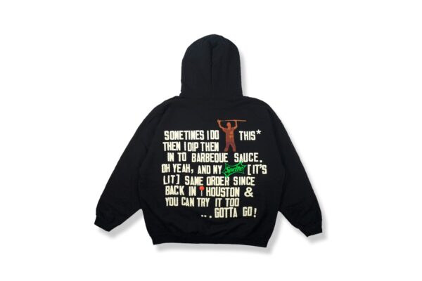 Áo Travis Scott x CPFM 4 CJ Script Hoodie Black TS-XC4CSHBK - Ảnh 2