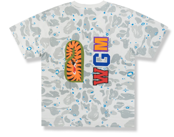 Áo Bape Space Camo Shark Tee White Multi B-SPCSTWHTM - Ảnh 4