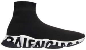 Giày Balenciaga Speed Trainer 'Graffiti Black White' 605972-W05GE-1015