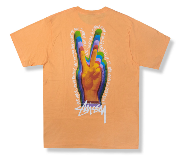 Áo Stussy Peace Sign Tee Orange - Ảnh 2