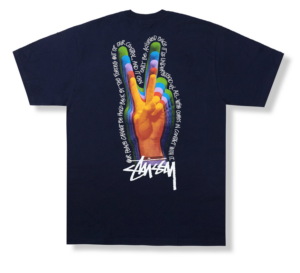 Alternative view of Áo Stussy Peace Sign Tee Navy