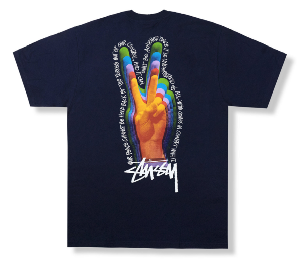 Áo Stussy Peace Sign Tee Navy - Ảnh 2