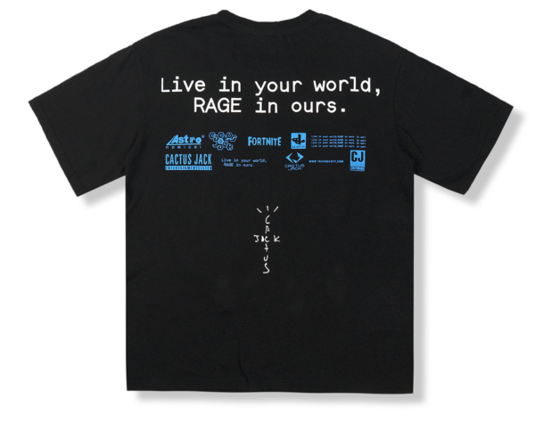 Áo Travis Scott x Playstaion World Black Tee - Ảnh 2