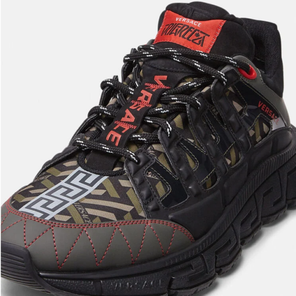 Giày Versace Trigreca Trainers 'Red Black' DSU8094-1A01760-6K260 - Ảnh 2