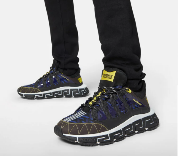 Giày Versace Trigreca Trainers 'Black Navy' DSU8094-1A01760-6N050 - Ảnh 2