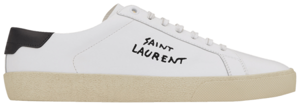 Giày Saint Laurent Court Classic SL06 'Optic White Black' 610649-08G10-9061