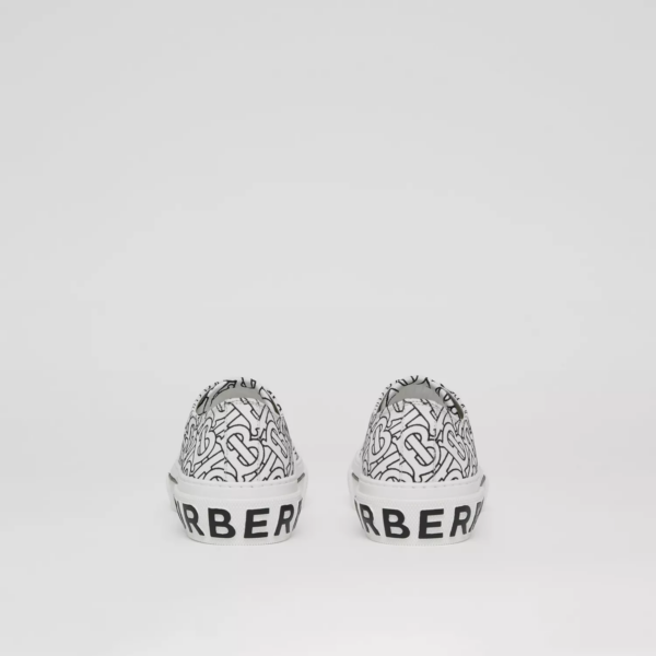 Giày Burberry Monogram Print Cotton 'Optic White' 80489101 - Ảnh 3