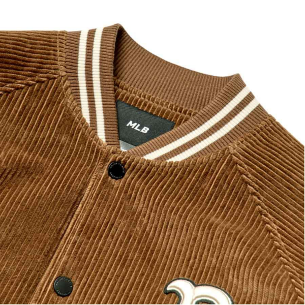 Áo MLB Basic Padded Corduroy Baseball Jumper Boston Red Sox  3AJP02016-43BRS - Ảnh 3