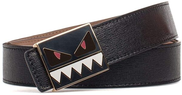 Thắt Lưng Fendi Leather Belt With Mostrino Buckle In Black 8C0559F09F0KUR - Ảnh 3