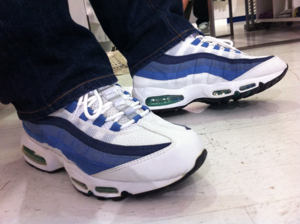 Giày Nike Air Max 95 OG 'White Slate Blue' 554970-131 - Ảnh 3