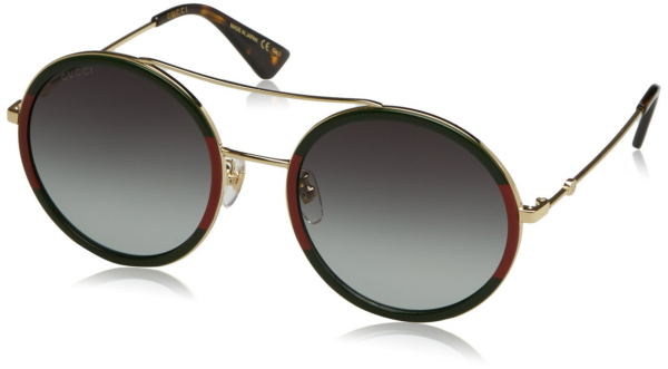 Kính Gucci Red Green Gold Oversized Round GG0061S-003 - Ảnh 3