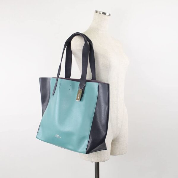Túi Coach Derby Large Tote Bag Blue Green F11833 - Ảnh 3