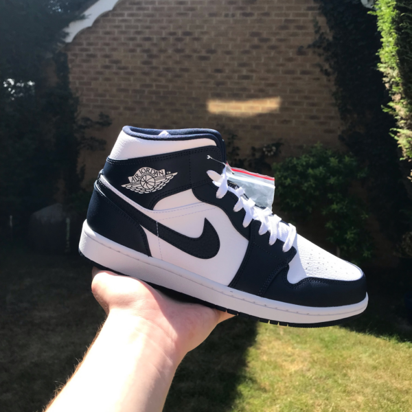 Giày Nike Air Jordan 1 Mid GS 'Obsidian' 554725-174 - Ảnh 8